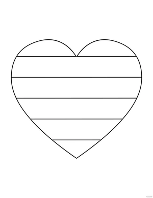 Free Pride Heart Coloring Page Template to Edit Online