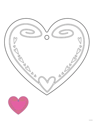 Heart Coloring Page Art