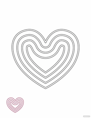 Heart Outline Coloring Page