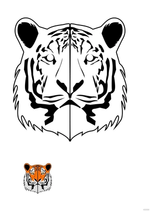 Tiger Face Coloring Page