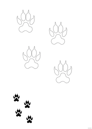 Tiger Paw Coloring Page