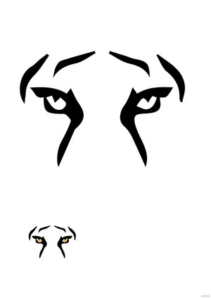 Tiger Eyes Coloring Page