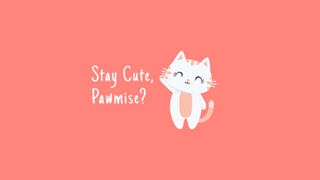 Free White Cat Wallpaper Template to Edit Online