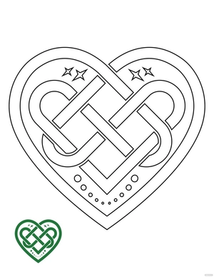 Celtic Heart Coloring Page