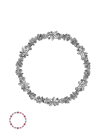 Free Decorative Floral Frame Coloring Page Template to Edit Online