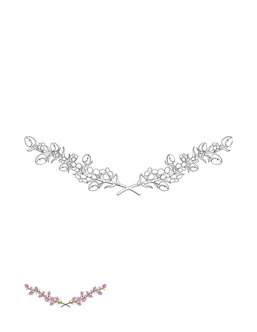 Free Floral Branch Coloring Page Template to Edit Online