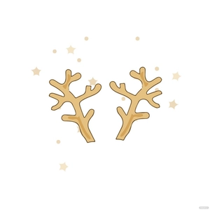 Cartoon Deer Horn Clipart