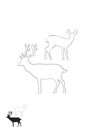 Free Black And White Deer Coloring Page Template to Edit Online