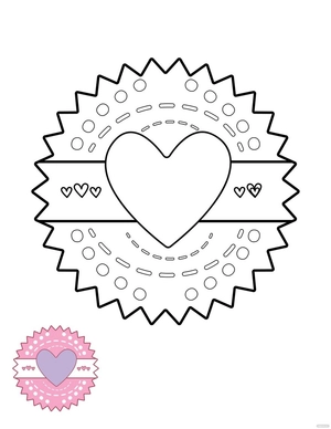 Heart Stamp Coloring Page