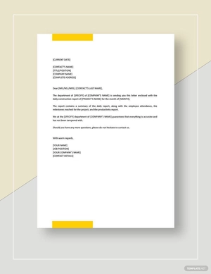 Daily Construction Report Template