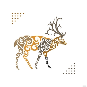 Tribal Deer Clipart