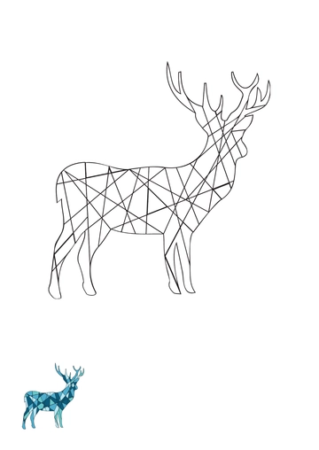 Free Abstract Deer Coloring Page Template to Edit Online