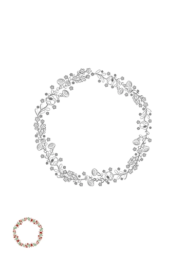 Free Oval Floral Frame Coloring Page Template to Edit Online