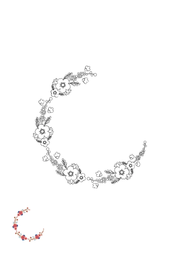 Free Watercolor Floral Frame Coloring Page Template to Edit Online