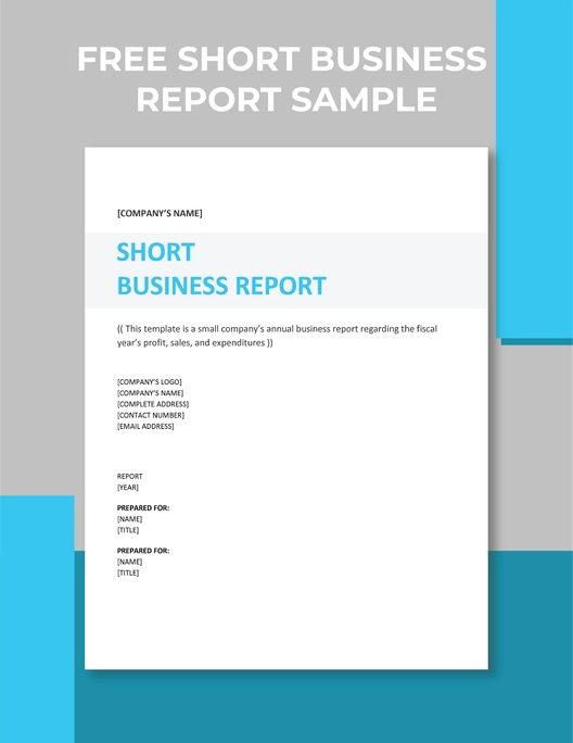 Short Business Report Sample Template