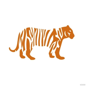 Flat Tiger Clipart