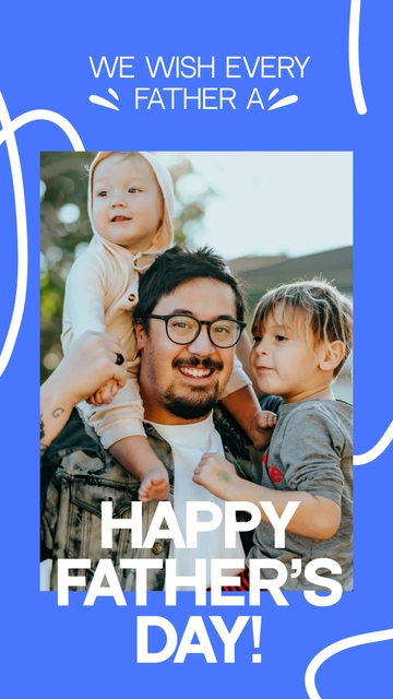 Free Father's Day Wishes Whatsapp Status Template to Edit Online