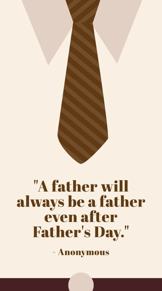 Free Father's Day Quote Whatsapp Status Template to Edit Online