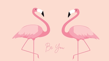 Free Pink Flamingo Wallpaper Template to Edit Online