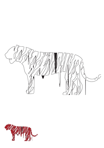 Free Abstract Tiger Coloring Page Template to Edit Online