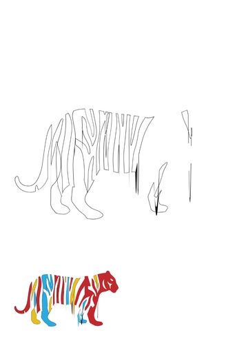 Free Colorful Tiger Coloring Page Template to Edit Online