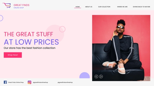 Shopping Desktop Prototype Template
