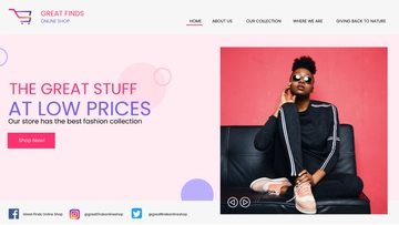 Free Shopping Desktop Prototype Template to Edit Online