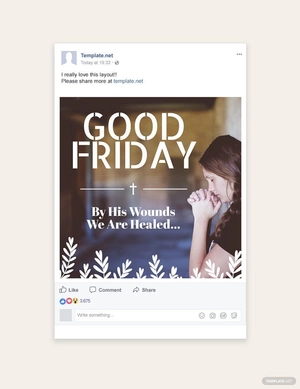 Good Friday Facebook Post Template
