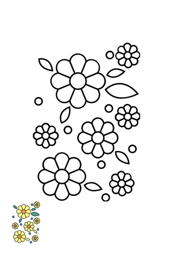 Free Floral Background Coloring Page Template to Edit Online