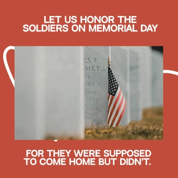 Free Honor Memorial Day Meme Template to Edit Online