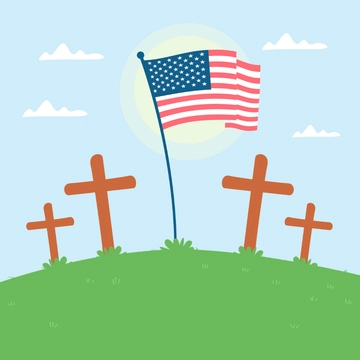 Free Religious Memorial Day Clipart Template to Edit Online
