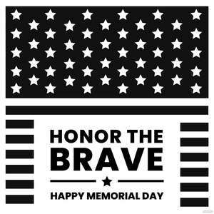 Free Black And White Memorial Day Clipart