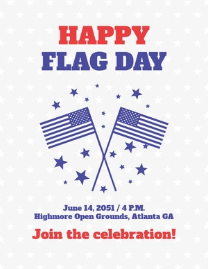 Happy Flag Day Flyer Template