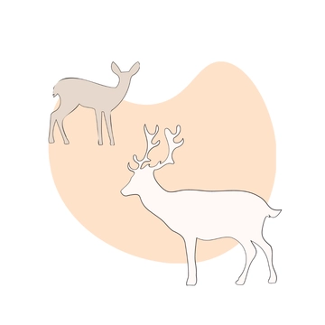 Free Deer Outline Clipart Template to Edit Online