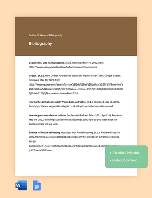 Bibliography For Project Template