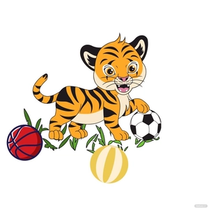 Free Tiger Cub Clipart Template to Edit Online