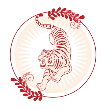 Free Embroidery Tiger Clipart Template to Edit Online