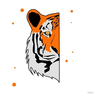 Half Tiger Clipart