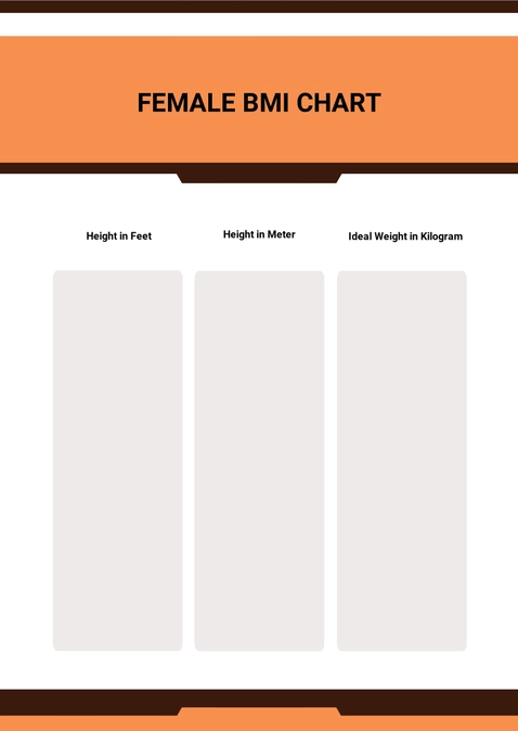 Female BMI Chart Template