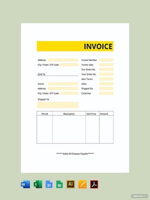 Commercial Business Invoice Template