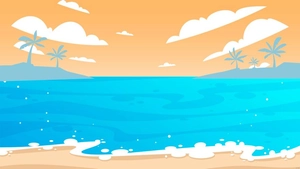 Anime Beach Background