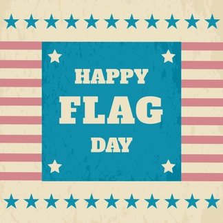 Vintage Happy Flag Day