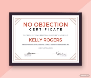 No Objection Certificate Template