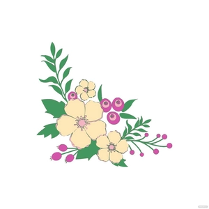 Wedding Corner Floral Clipart