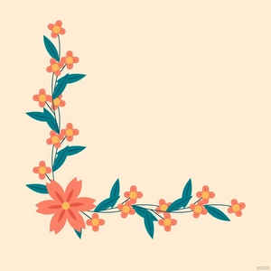 Vintage Floral Border Clipart