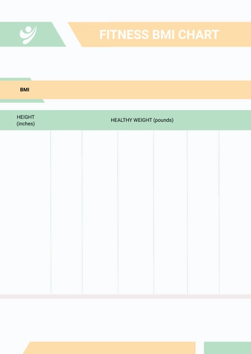 Free Fitness BMI Chart Template to Edit Online