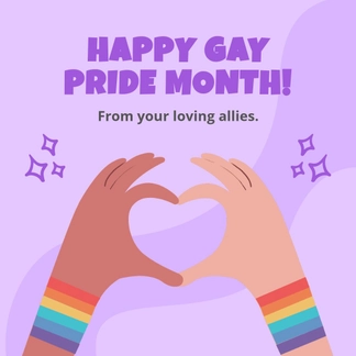 Free Happy Gay Pride Month Template to Edit Online
