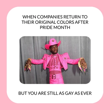 Free Companies After Pride Month Meme Template to Edit Online