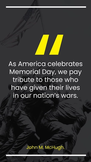 John M. McHugh - As America celebrates Memorial Day, we pay tribute to those who have given their lives in our nation's wars.