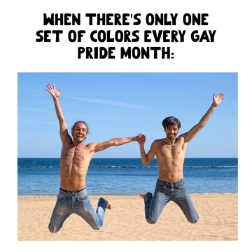 Free Gay Pride Month Meme Template to Edit Online